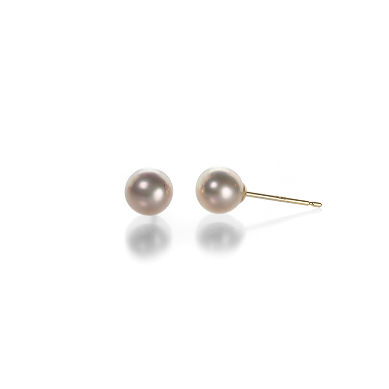 Maria Beaulieu 5mm Soft Pink Pear Stud Earrings | Quadrum Gallery