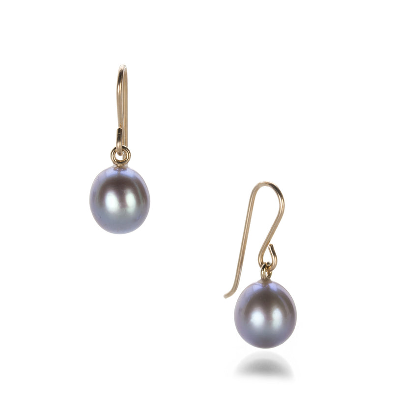 Maria Beaulieu Gray Pearl Drop Earrings | Quadrum Gallery