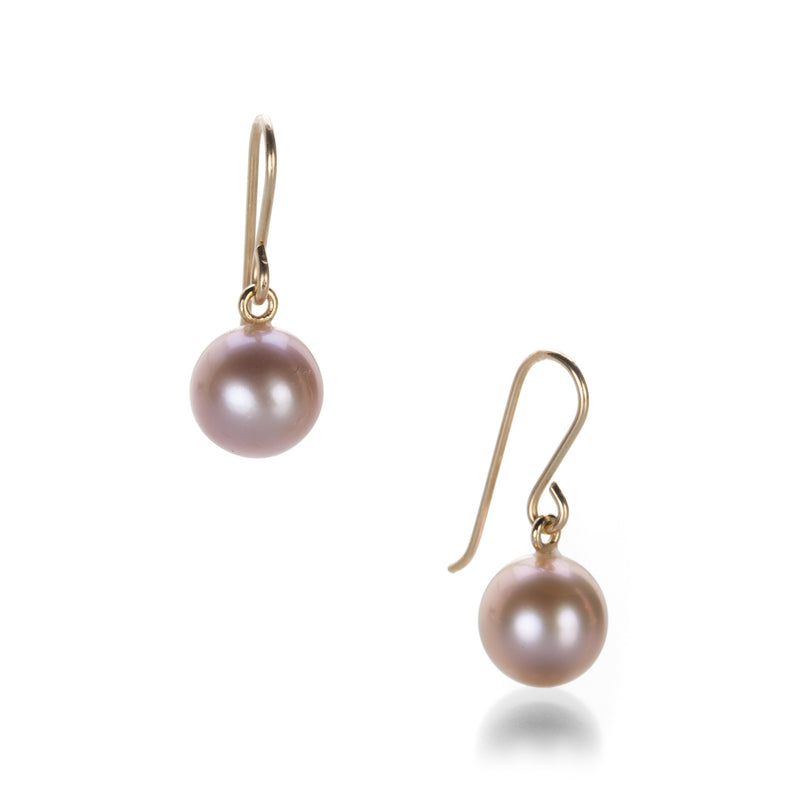 Maria Beaulieu 9mm Round Pink Pearl Earrings | Quadrum Gallery