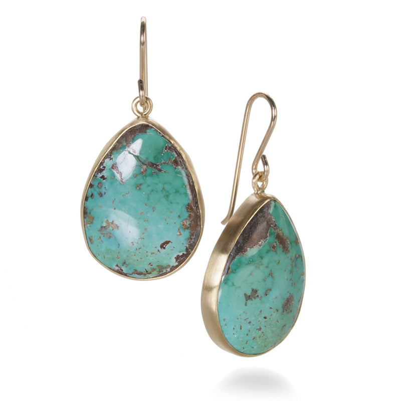 Maria Beaulieu Pear Shaped Turquoise Earrings | Quadrum Gallery