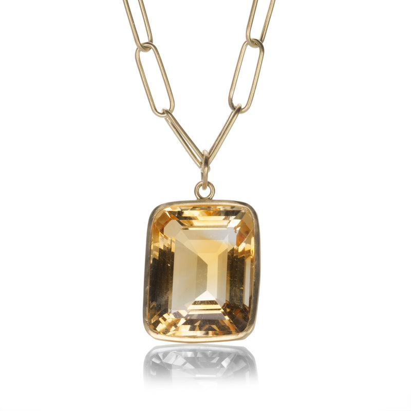 Maria Beaulieu Emerald Cut Citrine Pendant (Pendant Only) | Quadrum Gallery