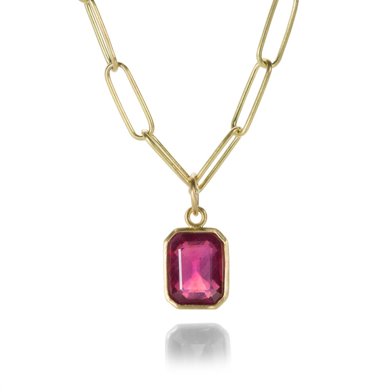 Maria Beaulieu Emerald Cut Ruby Pendant (Treated) (Pendant Only) | Quadrum Gallery
