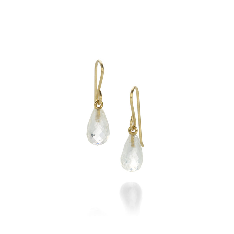 Maria Beaulieu Clear Faceted Moonstone Teardrop Earrings | Quadrum Gallery