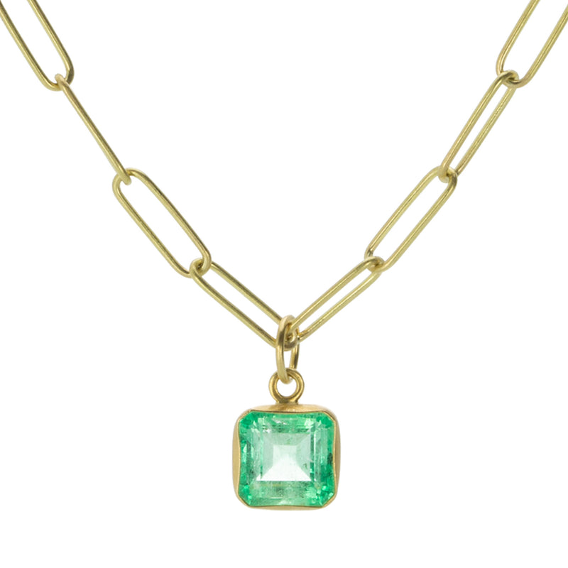 Maria Beaulieu Square Emerald Cut Emerald Pendant (Pendant Only) | Quadrum Gallery