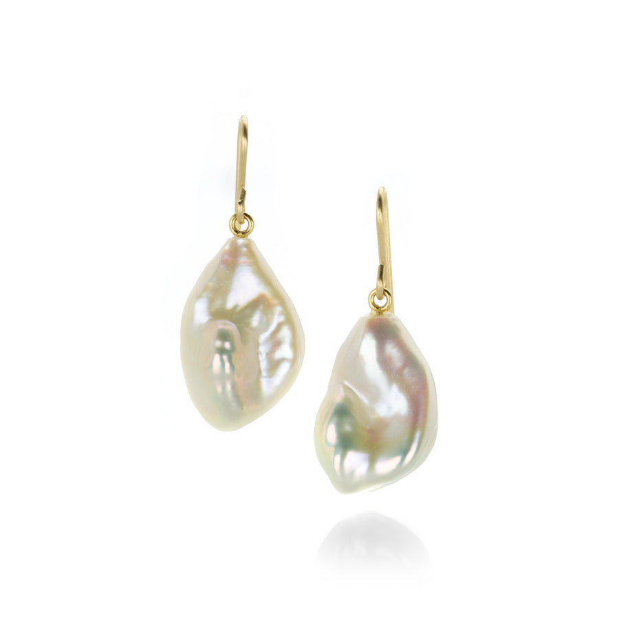 Maria Beaulieu White Baroque Pearl Earrings | Quadrum Gallery