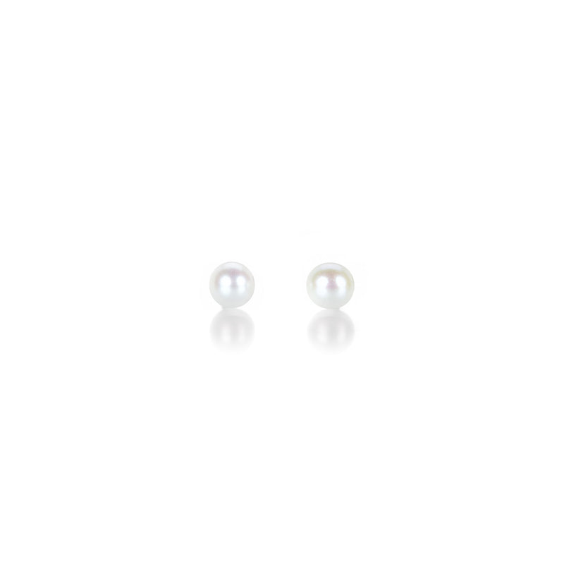 Maria Beaulieu 4mm White Freshwater Pearl Earring | Quadrum Gallery