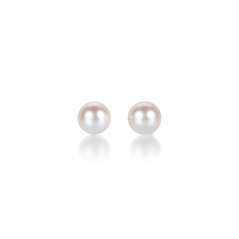 Maria Beaulieu 6.5mm Soft Pink Freshwater Pearl Earrings  | Quadrum Gallery
