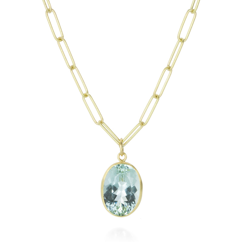 Maria Beaulieu Faceted Oval Aquamarine Pendant (Pendant Only) | Quadrum Gallery