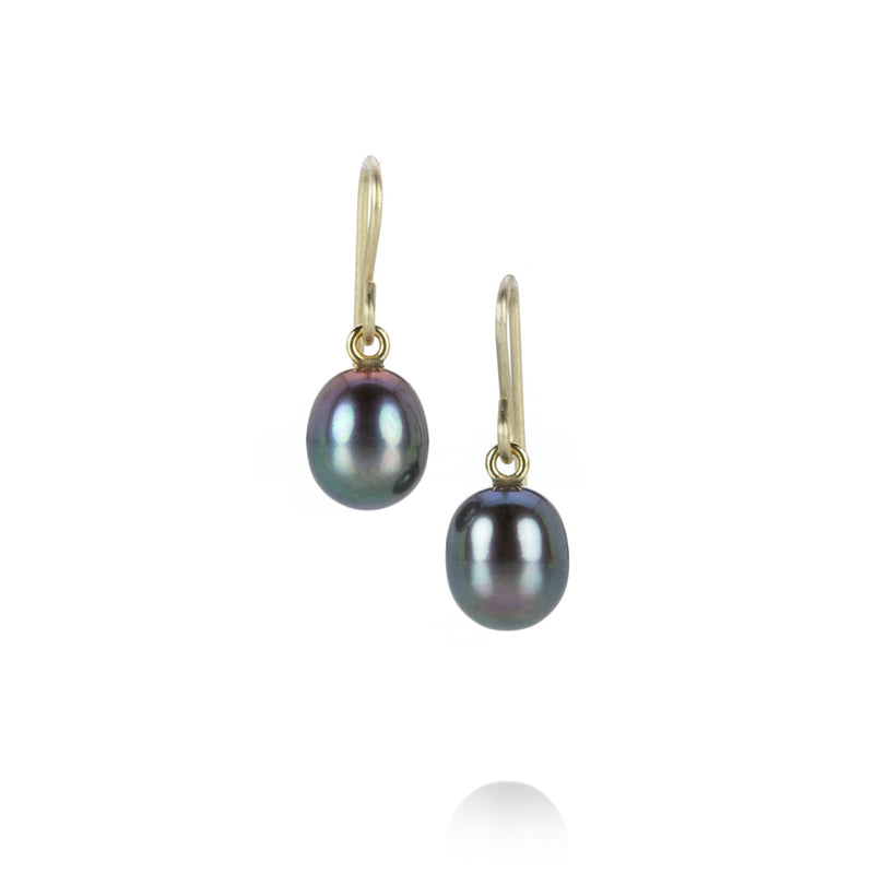 Maria Beaulieu Small Black Freshwater Pearl Earrings | Quadrum Gallery