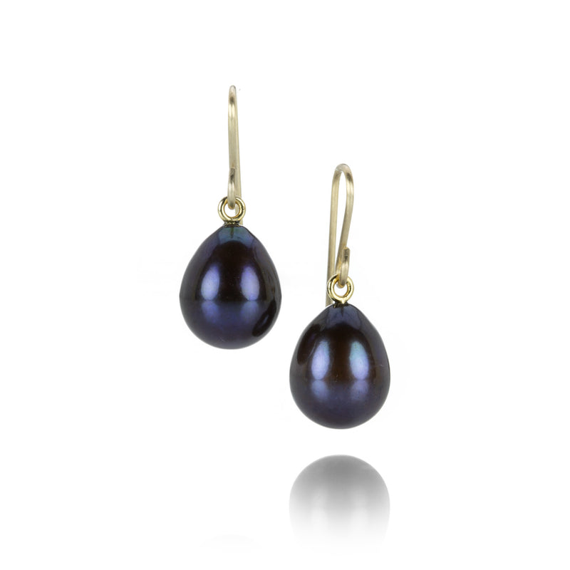 Maria Beaulieu Black Freshwater Pearl Drop Earrings | Quadrum Gallery