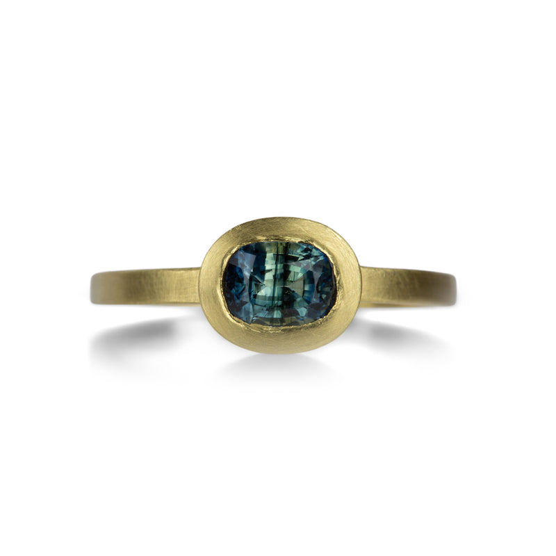 Marian Maurer Oval Green Blue Sapphire Callista Ring | Quadrum Gallery