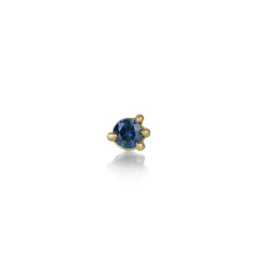 Marian Maurer Denim Blue Sapphire Faerie Stud (Single) | Quadrum Gallery