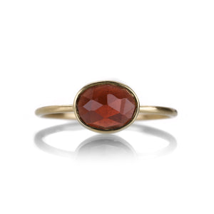 Margaret Solow Faceted Oval Garnet Ring | Quadrum Gallery