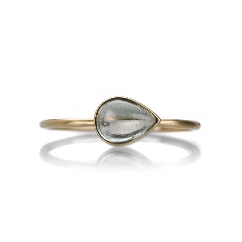 Margaret Solow Small Pear Shaped Green Tourmaline Ring | Quadrum Gallery