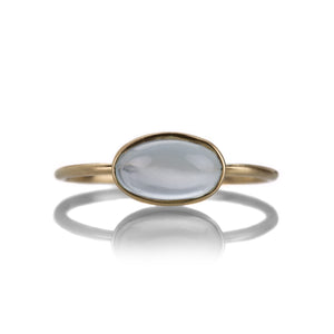Margaret Solow Small Oval Aquamarine Cabochon Ring | Quadrum Gallery