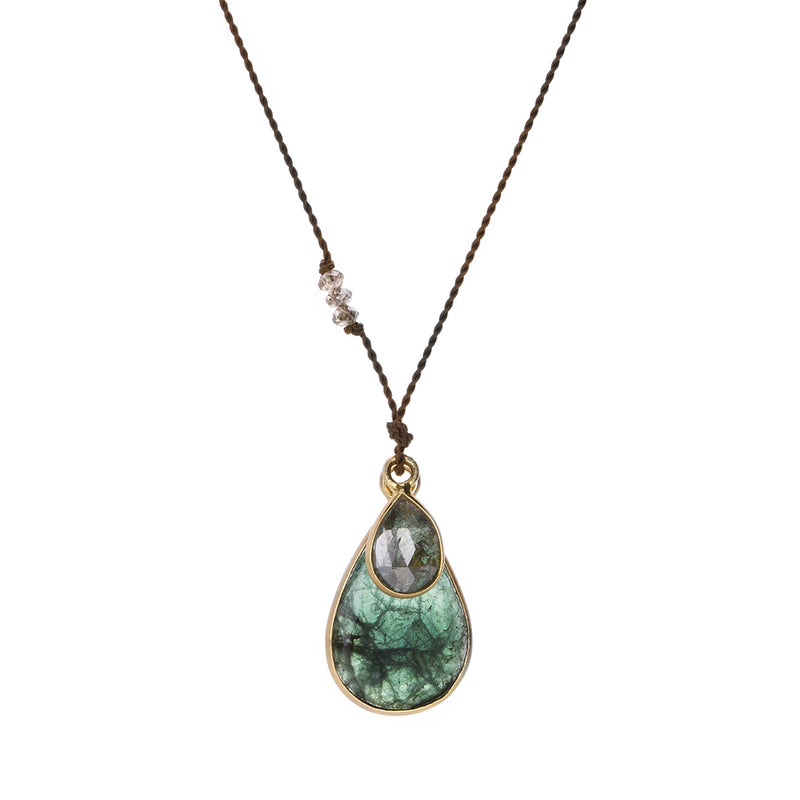 Margaret Solow Emerald and Diamond Pendant Necklace | Quadrum Gallery