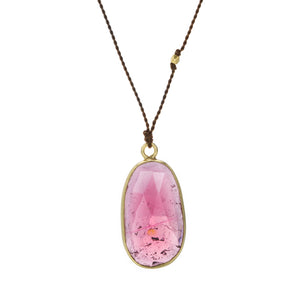 Margaret Solow Pink Tourmaline Pendant Necklace | Quadrum Gallery