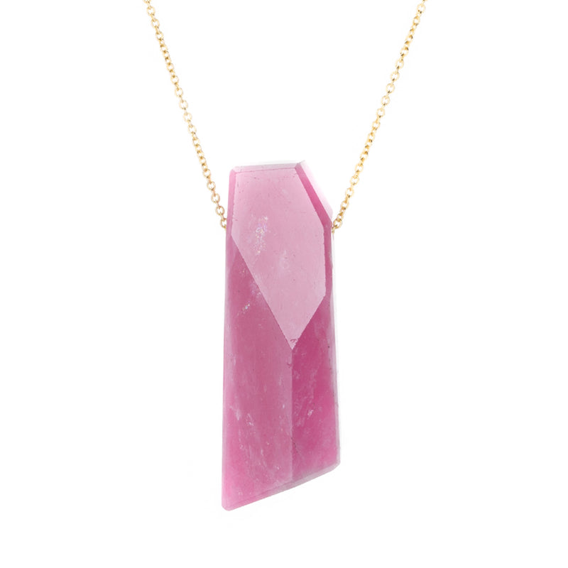 Margaret Solow Pink Tourmaline Crystal Pendant Necklace | Quadrum Gallery
