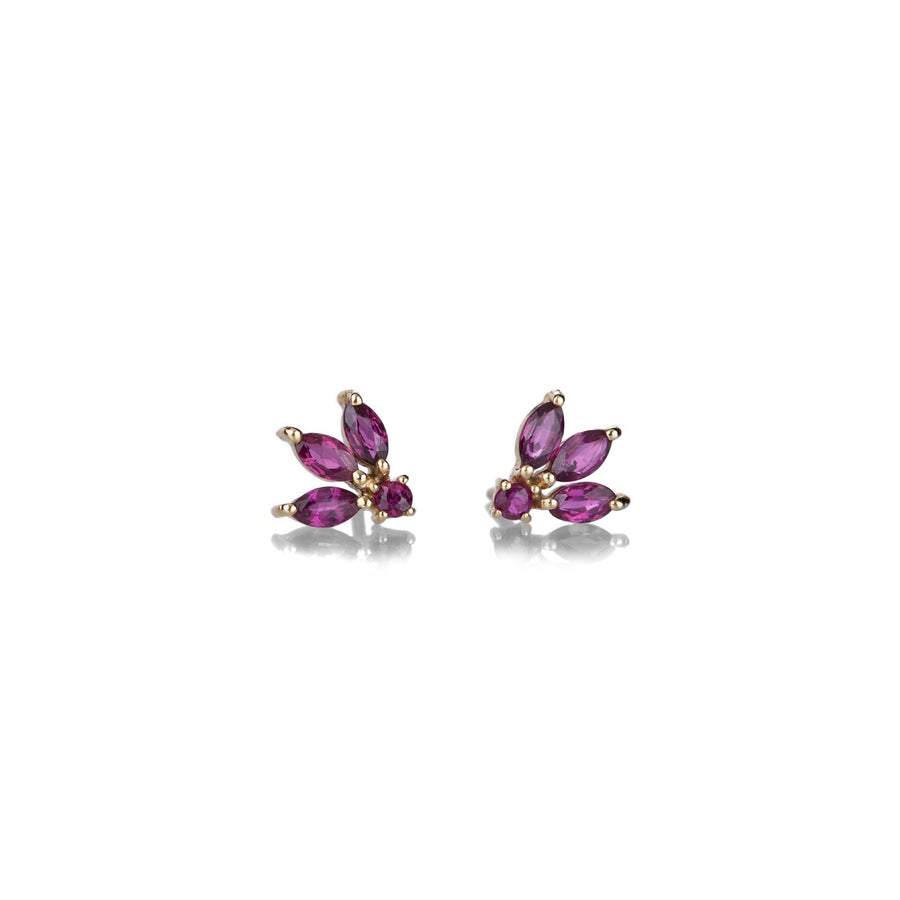 Margaret Solow Ruby Flower Studs | Quadrum Gallery