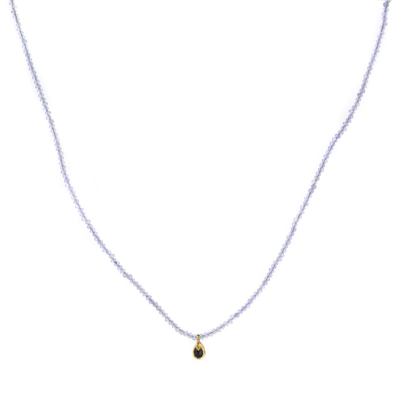 Margaret Solow Tanzanite Beaded Necklace with Spinel Pendant | Quadrum Gallery