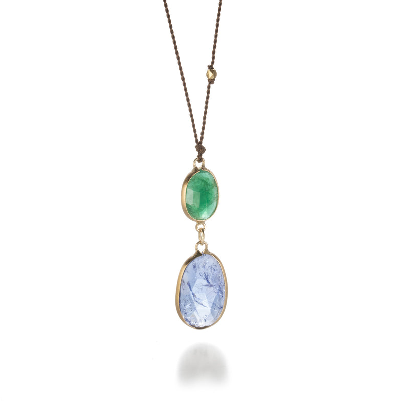 Margaret Solow Emerald and Tanzanite Necklace | Quadrum Gallery