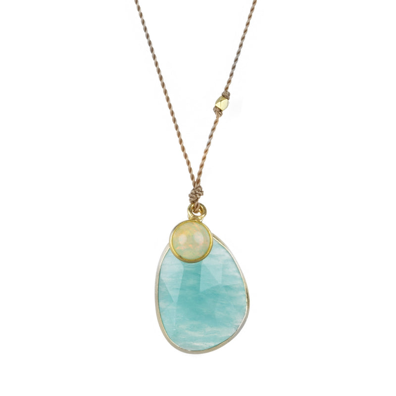 Margaret Solow Amazonite and Opal Pendant Necklace | Quadrum Gallery