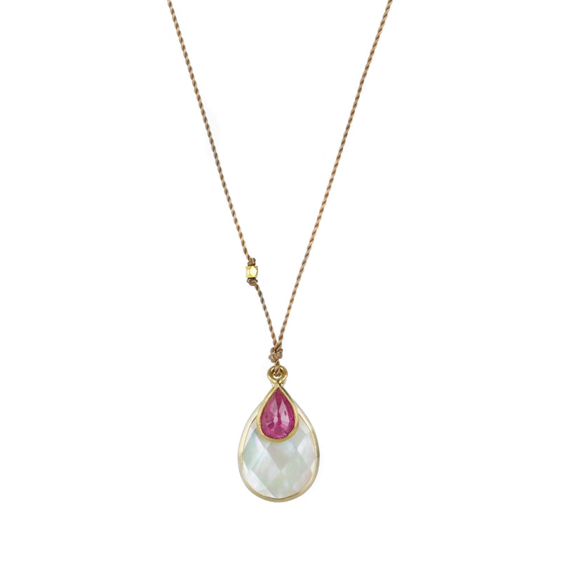 Margaret Solow Mother of Pearl and Ruby Necklace | Quadrum Gallery