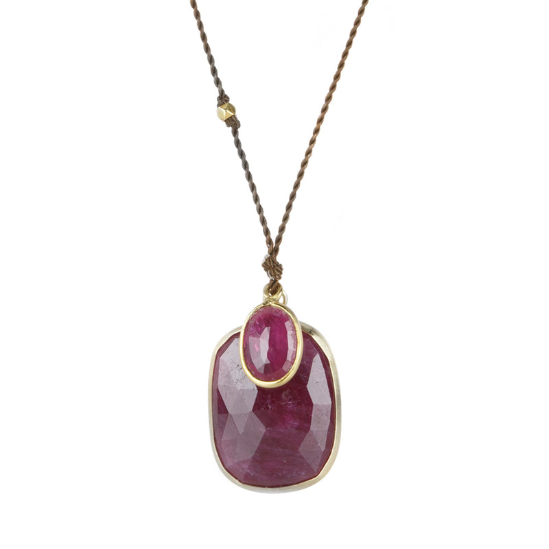 Margaret Solow Ruby Double Drop Necklace | Quadrum Gallery