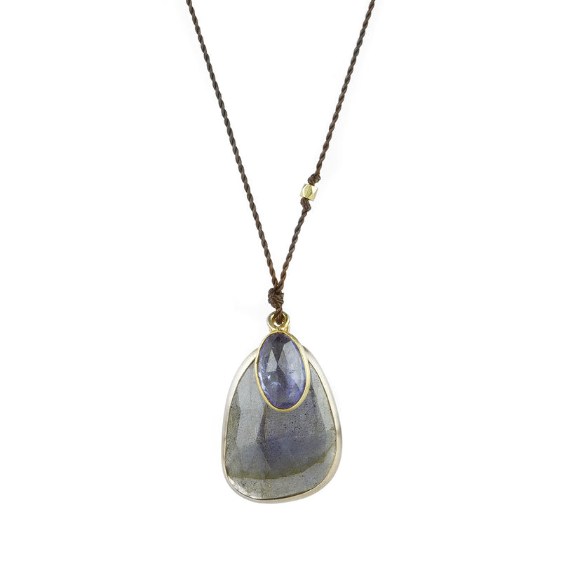 Margaret Solow Labradorite and Tanzanite Double Pendant Necklace | Quadrum Gallery