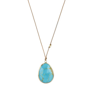 Margaret Solow Turquoise Pendant Cord Necklace | Quadrum Gallery