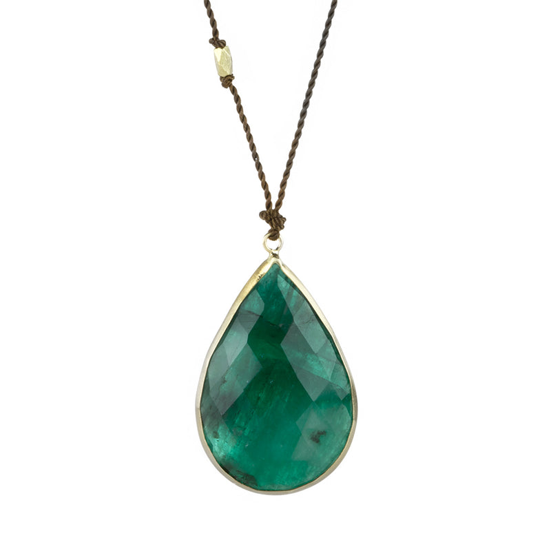 Margaret Solow Pear Shaped Emerald Pendant Necklace | Quadrum Gallery