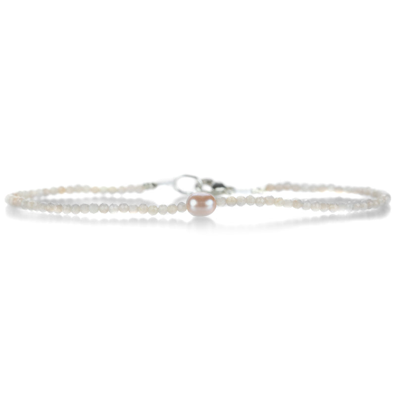 Margaret Solow Peach Moonstone and Pink Pearl Bead Bracelet | Quadrum Gallery
