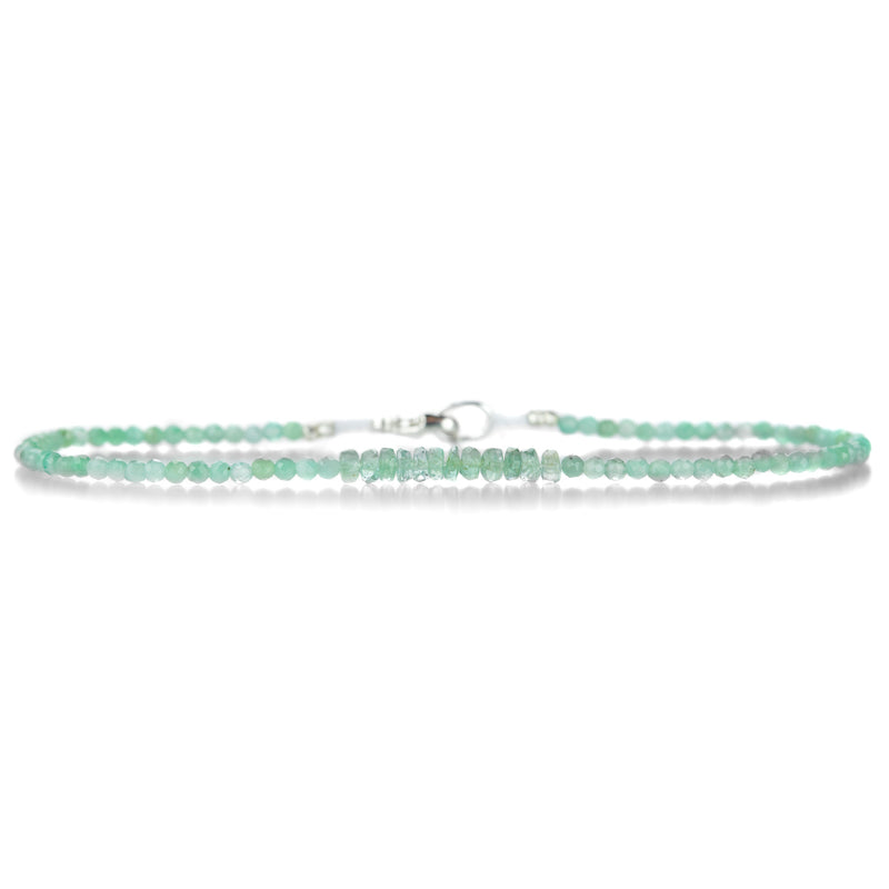 Margaret Solow Silver Beaded Emerald Bracelet | Quadrum Gallery