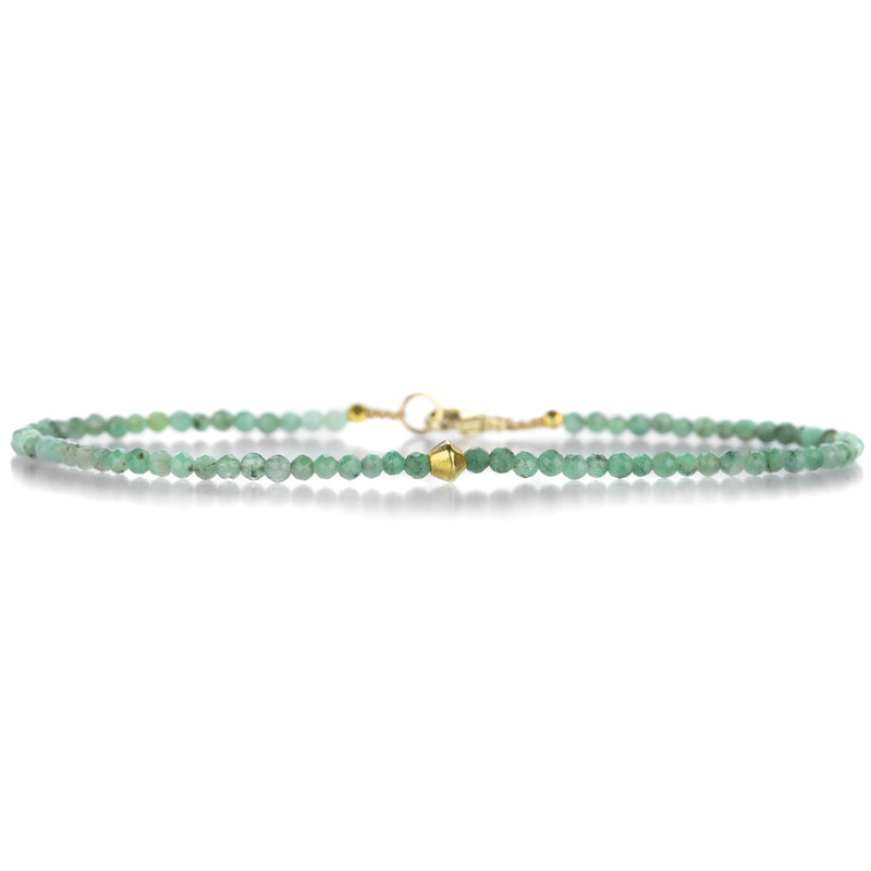 Margaret Solow 18k Faceted Emerald Beaded Bracelet  | Quadrum Gallery