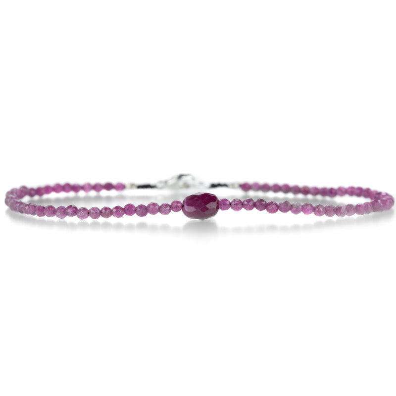 Margaret Solow Sterling Silver Ruby Bracelet  | Quadrum Gallery