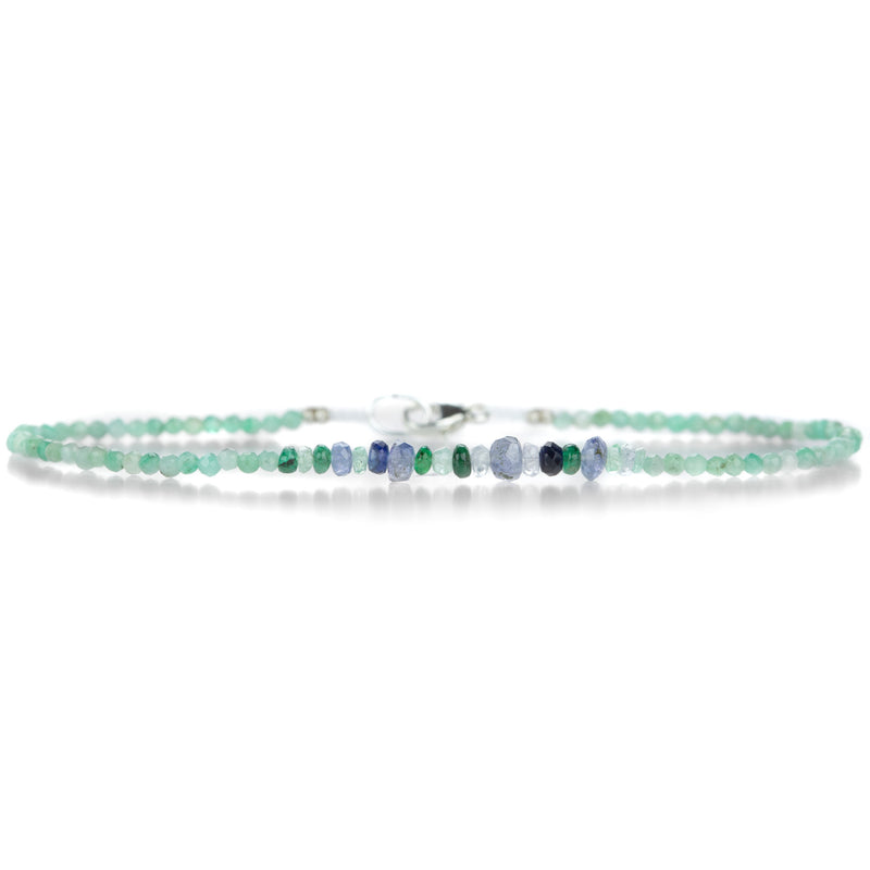 Margaret Solow Emerald, Tanzanite and Sapphire Bracelet  | Quadrum Gallery