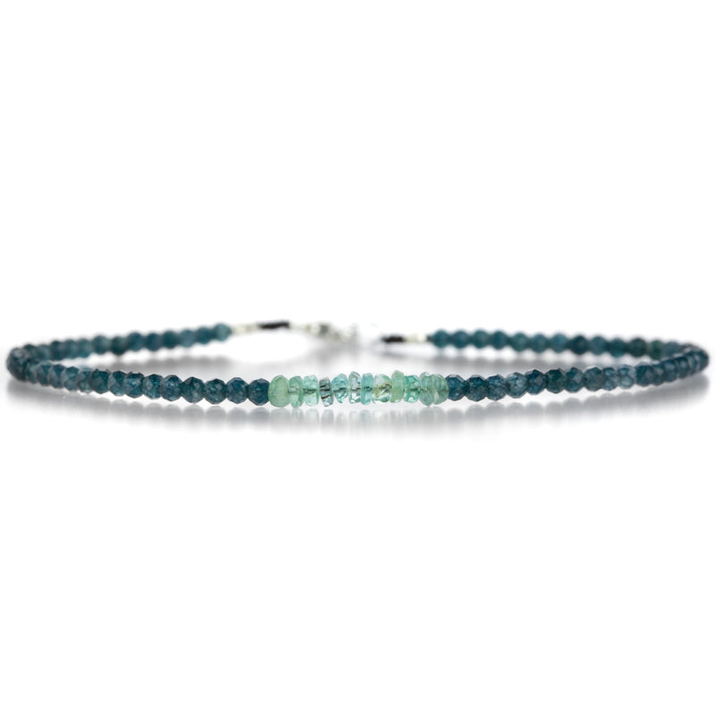 Margaret Solow Emerald and London Blue Quartz Bracelet  | Quadrum Gallery