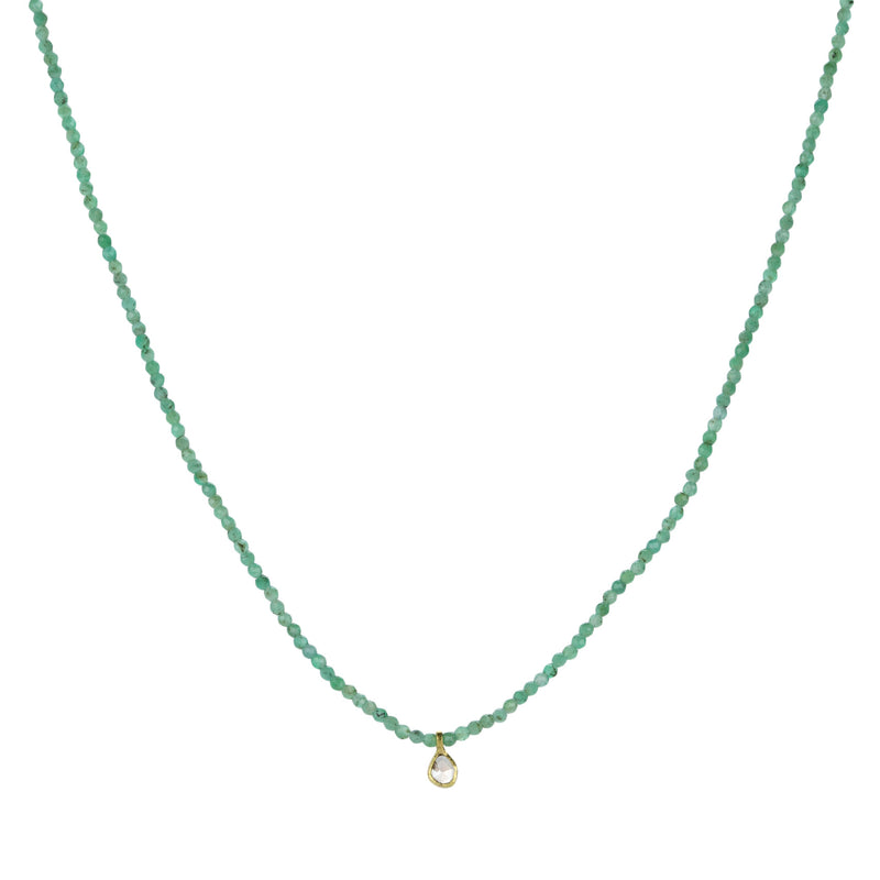 Margaret Solow Beaded Emerald and Diamond Pendant Necklace | Quadrum Gallery