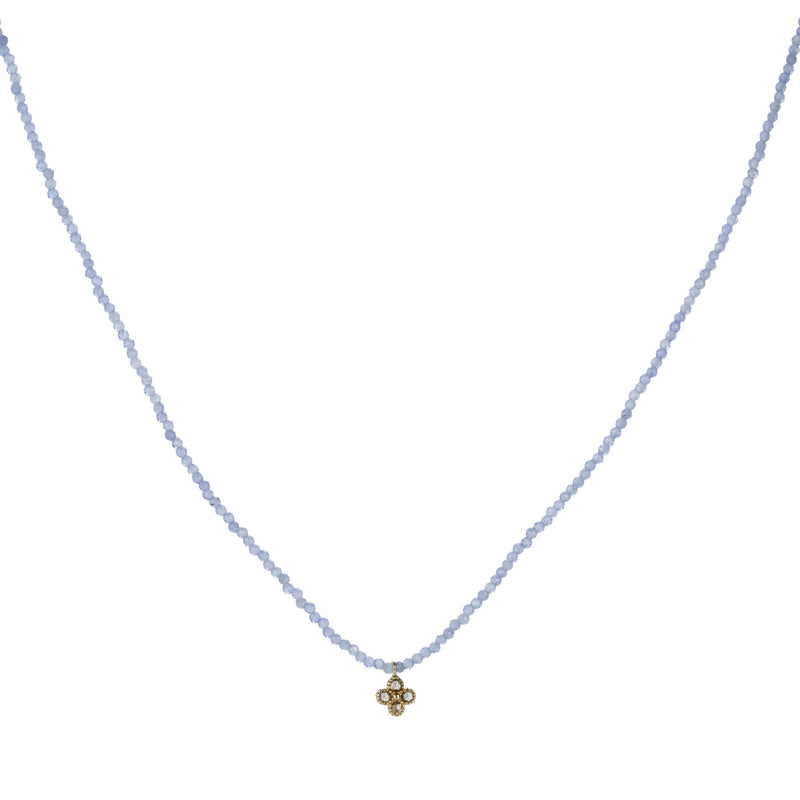 Margaret Solow Tanzanite and Diamond Clover Pendant Necklace | Quadrum Gallery