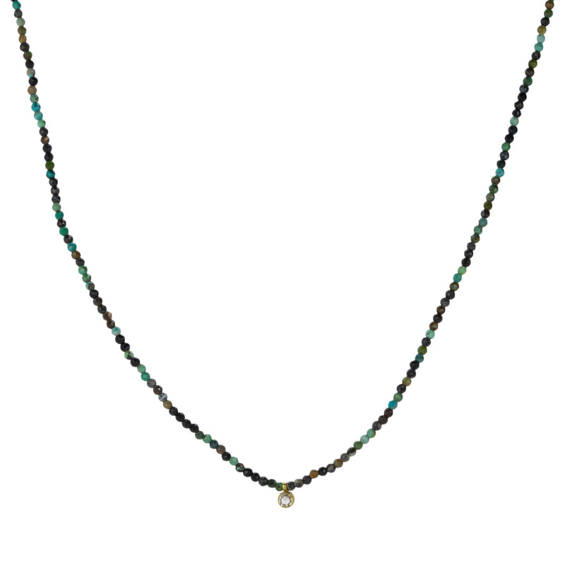 Margaret Solow Chrysocolla and Diamond Pendant Necklace | Quadrum Gallery