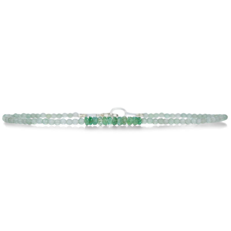 Margaret Solow Green Strawberry Quartz and Emerald Bracelet | Quadrum Gallery