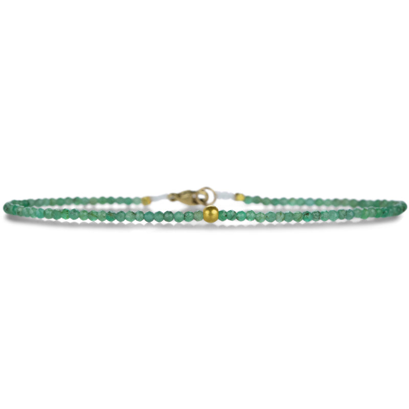 Margaret Solow Emerald Bracelet with Gold Bead | Quadrum Gallery