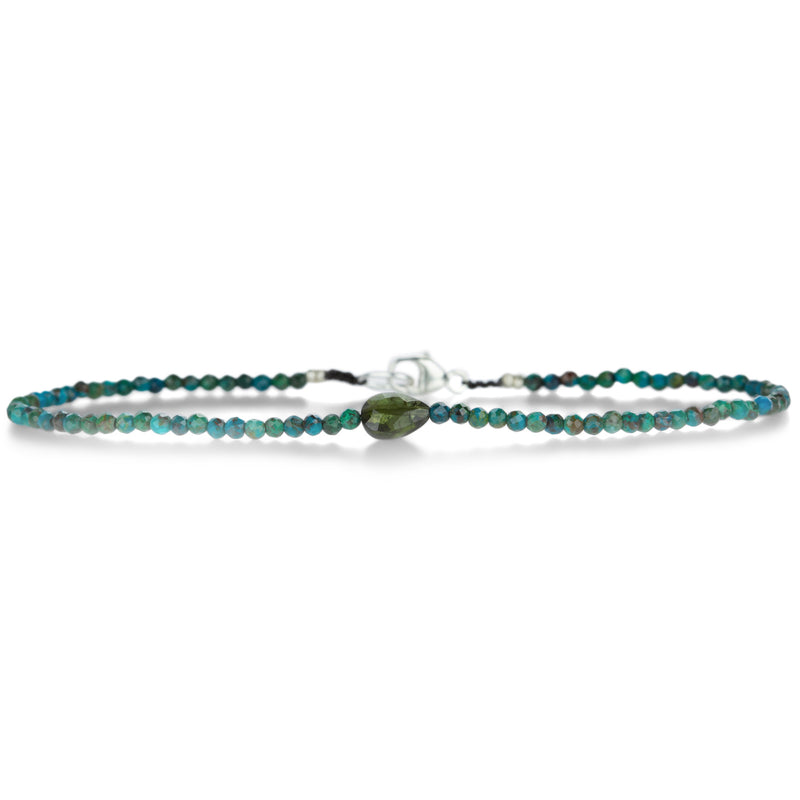Margaret Solow Faceted Chrysoprase and Tourmaline Bracelet | Quadrum Gallery