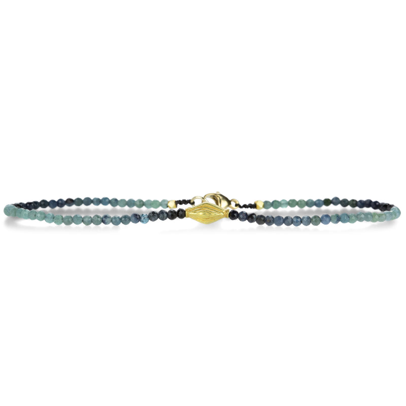 Margaret Solow Blue Tourmaline and 18k Yellow Gold Bead Bracelet | Quadrum Gallery