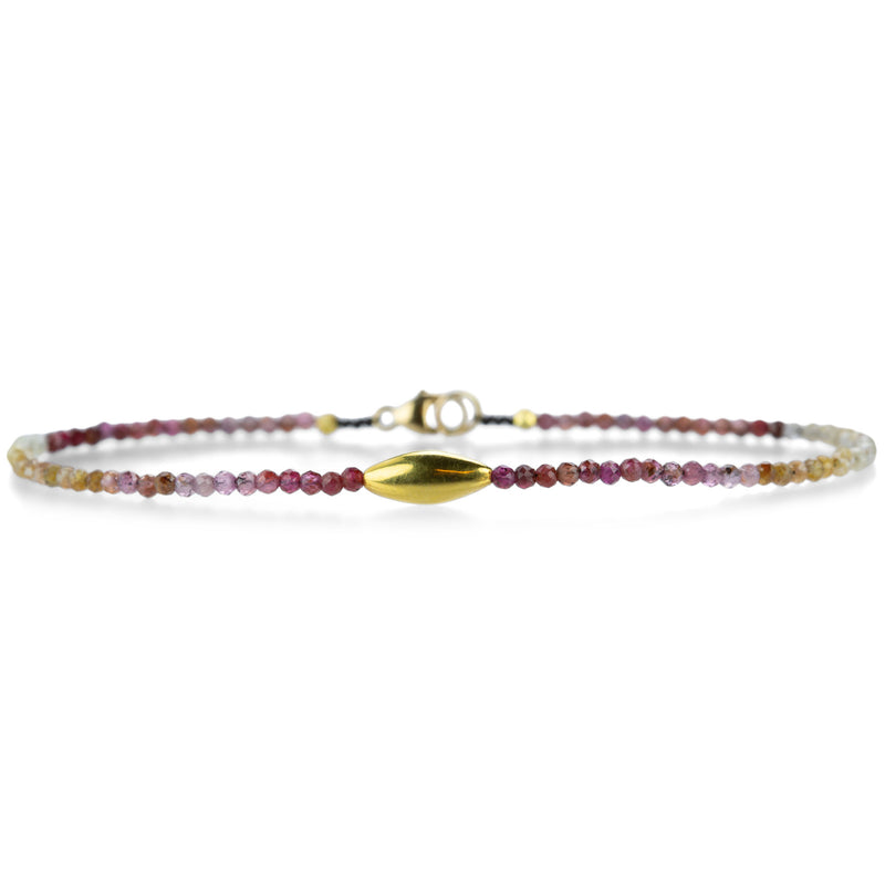 Margaret Solow Faceted Red Sapphire and Gold Bead Bracelet | Quadrum Gallery