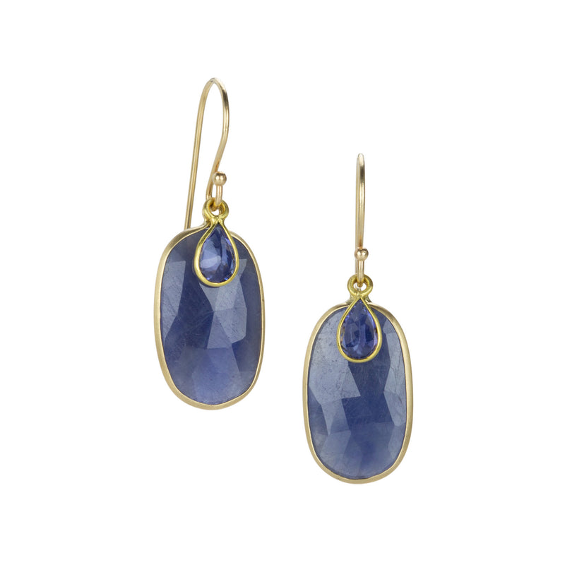 Margaret Solow Sapphire and Tanzanite Drop Earrings | Quadrum Gallery