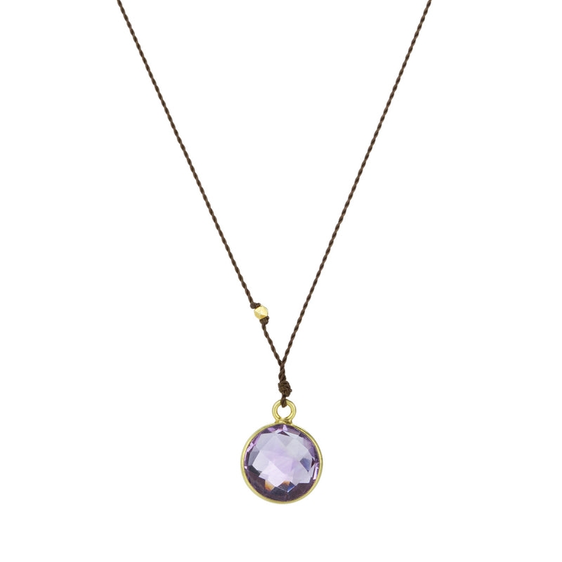 Margaret Solow Round Amethyst Pendant Necklace | Quadrum Gallery