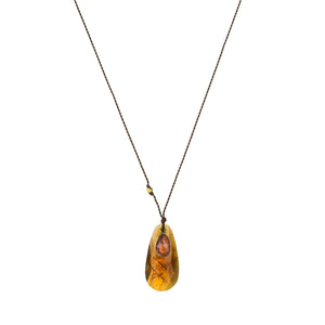 Margaret Solow Spessartite Garnet and Sapphire Pendant Necklace | Quadrum Gallery