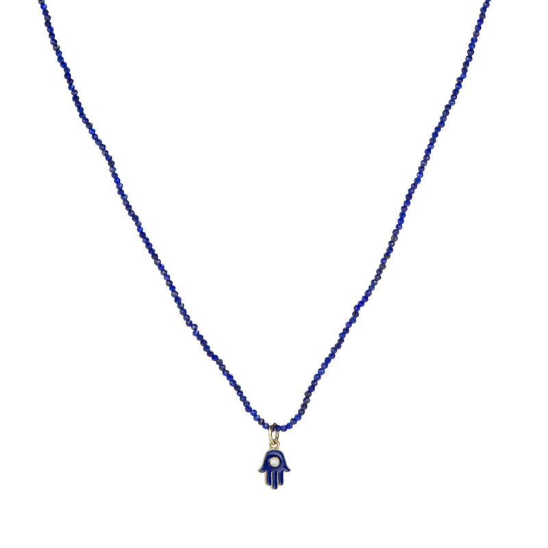 Margaret Solow Lapis Necklace with Hamsa Pendant | Quadrum Gallery