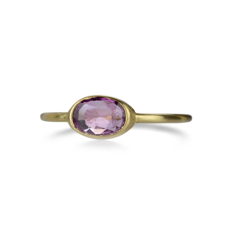 Margaret Solow Oval Faceted Pink Sapphire Ring | Quadrum Gallery